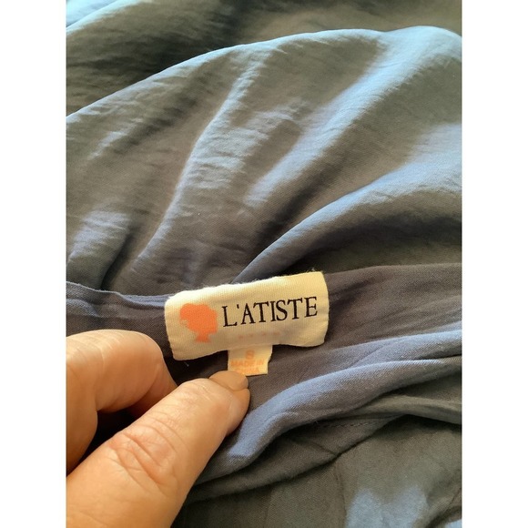 L’ATISTE BLUE LOW CUT CHOKER NECK TIE ROMPER SIZE S - Picture 6 of 8